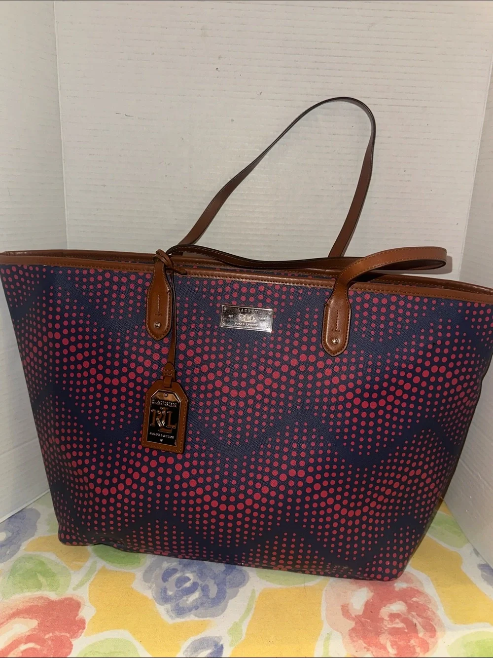 RESERVED Ralph Lauren tote red marine purse tote